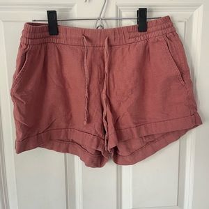 Linen tie shorts